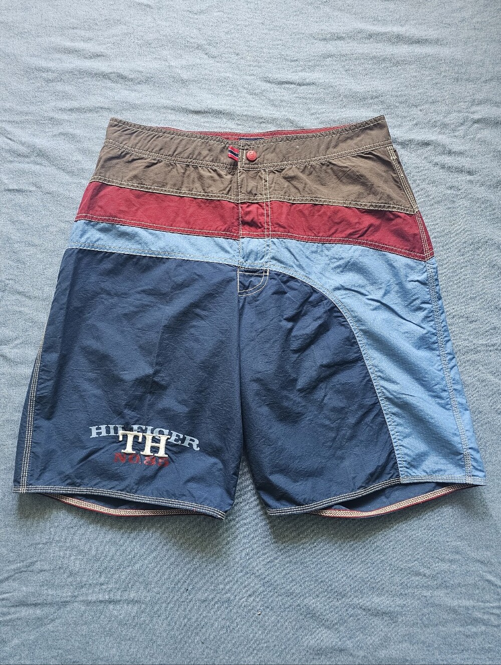 Vintage Y2K Tommy Hilfiger TH No.85 Swim Trunks Board Shorts Men's Medium